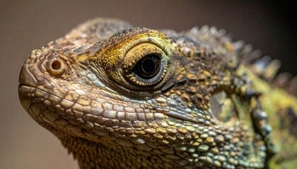 Obraz premium Close-up of a Cuban rock iguanas head showcasing its detailed scales.