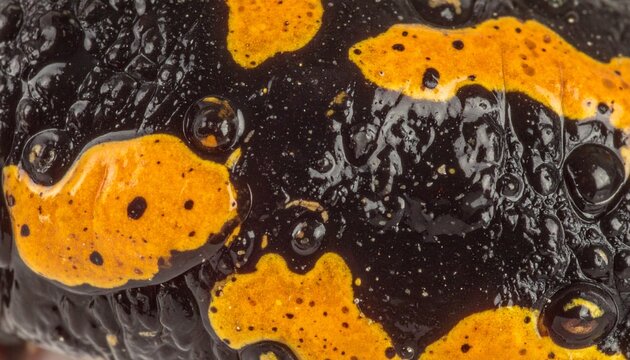 Close-up of a Fire-Bellied Toads Skin - A Study in Texture and Color.