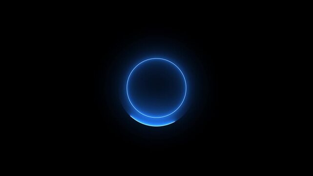 35 second countdown timer animation with neon number text glowing from 1 to 35 with interesting circle animation. Circle countdown timer 35 sec animation on black background 4k video.