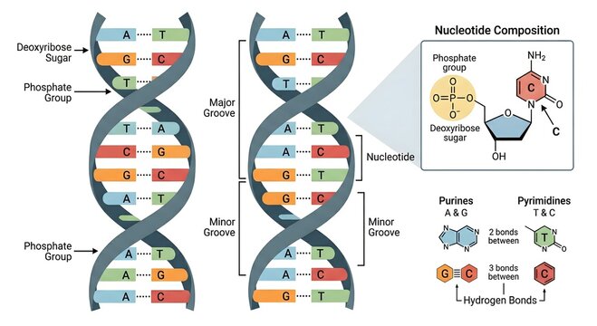 DNA Structure and Nucleotide Composition