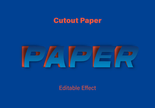 Cutout Paper Craft Text Effect