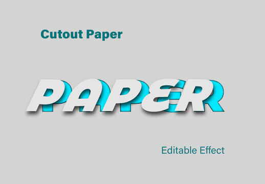 Layers Cutout Paper Text Effect