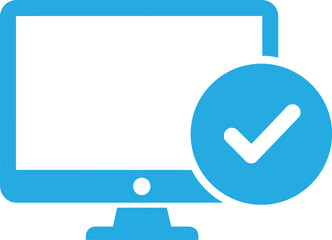 Obraz premium Digital security confirmation a computer screen with a checkmark icon