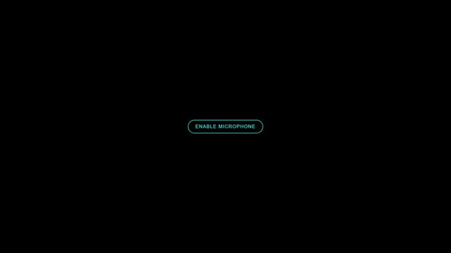 ENABLE MICROPHONE Button: Minimalist Audio Input Prompt on Black Screen