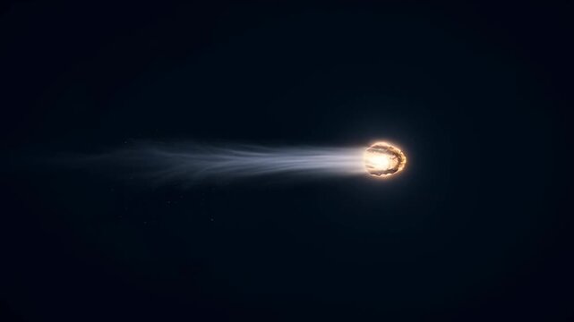 Bright light streak across a dark backdrop with nebulous glow effects