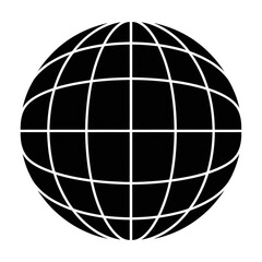 Obraz premium Vector of a globe with grid lines representing the earth