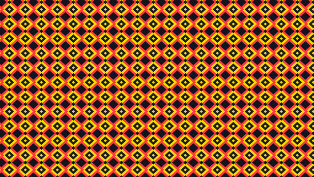 Red Yellow Black Diamond Seamless Pattern for Textile and Wallpaper Design