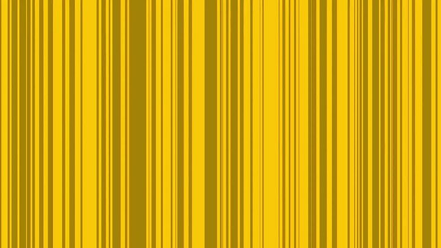Abstract motion graphics of yellow vertical lines moving dynamic background with digital barcode effect.