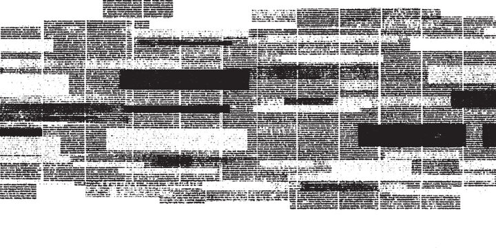 Abstract geometric grunge background with black and white distressed blocks, glitch effect for graphic design, vintage texture overlay, graphic resources, digital art, textured background