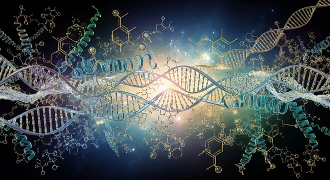 DNA Double Helix Structure Model.