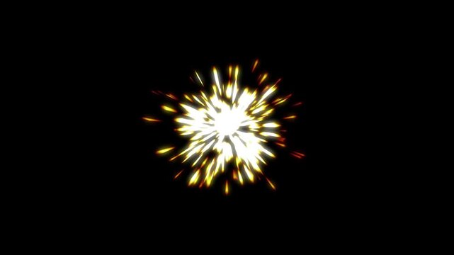 Punch impact burst animation, 4k comic hit effects pack, 2d energy explosion with sparks and slashes, alpha channel overlay for fight scenes, motion graphics, anime style action fx on black screen