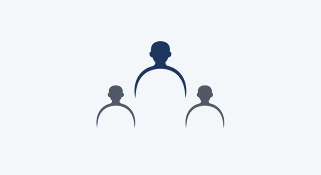 Three People Team Human Icons.