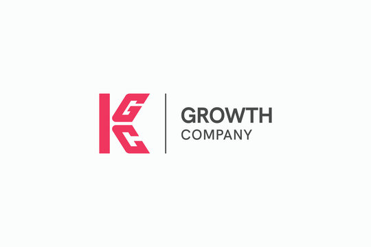 Initials letter KGC or KCG modern logo design. KGC minimal logotype. KCG simple clean monogram