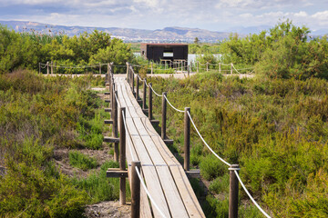 Fototapeta premium View on paths of El Fondo Natural Park