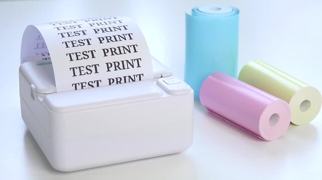 Printer, Printing at Office, Test Print, Thermal Colourful Paper for Craft, Scrap Booking, School Supplies, Listing Message Device for Labelling