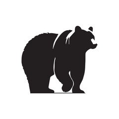 Obraz premium bear silhouette vector