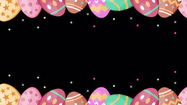 Colorful Easter Eggs element overlay on transparent background, alpha channel