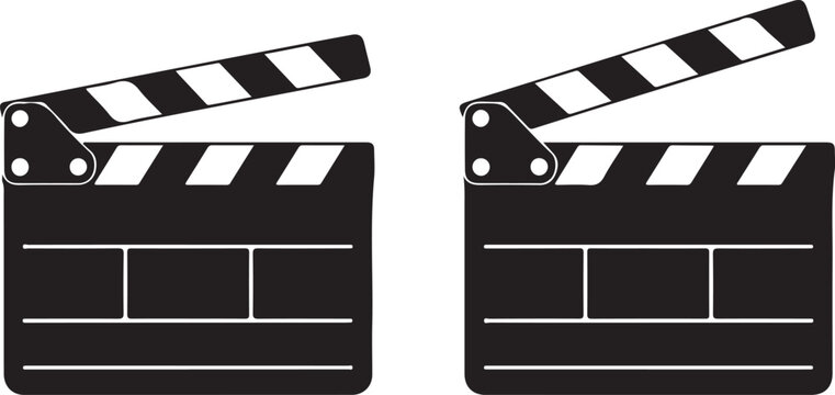 Film clapperboard cinema production icon