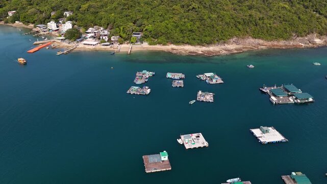 Aerial view of Hebe Haven and Pak Sha Wan, Sai Kung Peninsula, Hong Kong