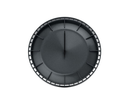 A Modern Charcoal Black Wall Clock Twelve O'Clock 12 00 For Modern Interiors 3D Illustration