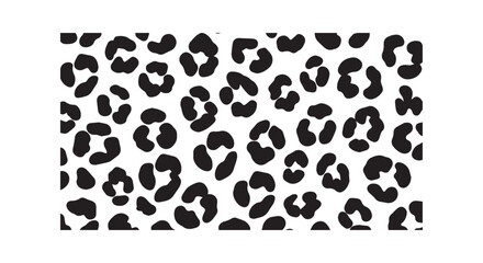 Fototapeta premium A stunning black and white leopard print pattern on a rectangular shape