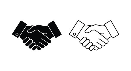 Obraz premium Business Partnership Handshake Agreement Vector