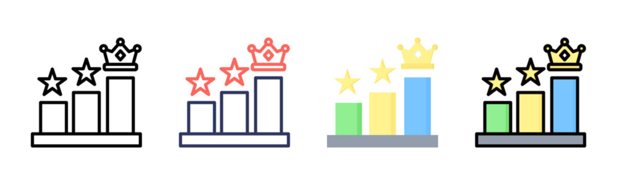 Competitive Advantage icon sheet multiple style collection