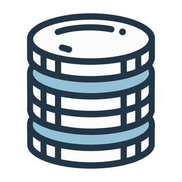 Stack of poker chips depicted as a vector