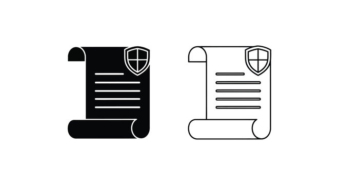 Secure Document Icons Vector