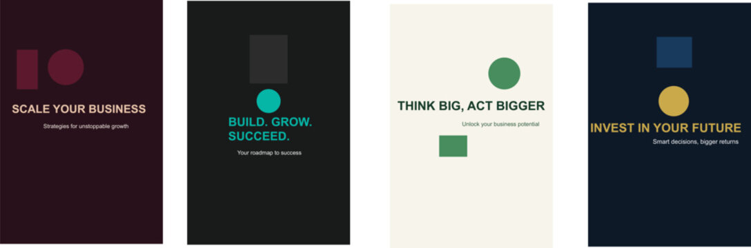 Modern business posters