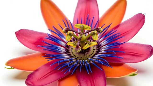 Stunning passion flower a vibrant display of nature's intricate beauty