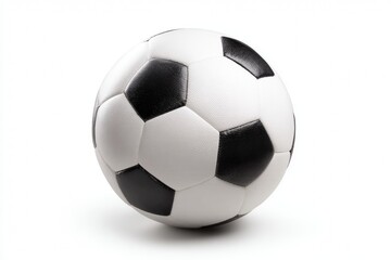 Fototapeta premium Soccer Ball Ready for Play on a Sunny Day in a Local Park With Friends and Family Enjoying Outdoor Activities
