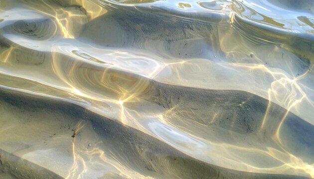 Sunlight Reflection on Water Surface Abstract Background
