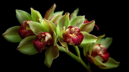 Closeup orchid flower details