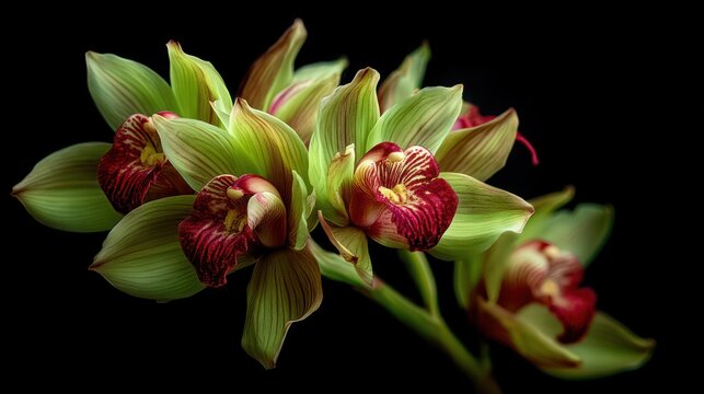 Closeup orchid flower details