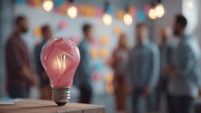 Pink cotton candy lightbulb idea inspiration