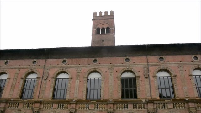 BOLOGNA,ITALIA : Palazzo del Podest&agrave;,in Piazza maggiore, a Bologna, Emilia-Romagna,14 Marzo 2026.