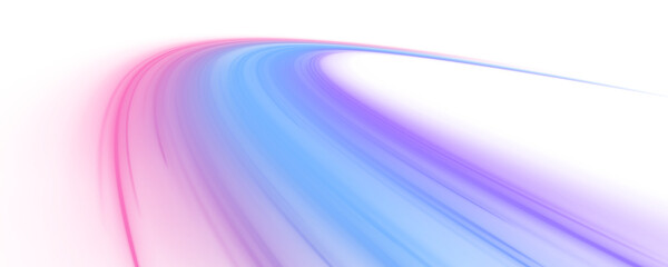 Sharp glowing neon trail with smooth curves and radiant highlights, suitable for digital artwork. png © Romstock