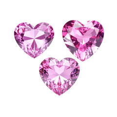 Fototapeta premium Illustration of a heart-shaped diamond on a white background.