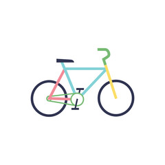 Obraz premium Minimalist Bicycle Illustration with Pastel Colors