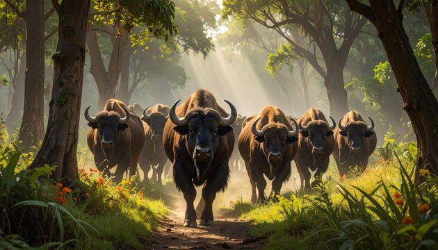 A herd of black and white dairy cattle grazes on the lush green grass of a rural farm meadow under a clear blue sky