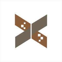 Obraz premium x letter arrow logo