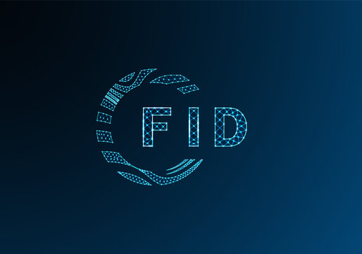 FID low poly letter logo vector design. FID lower poly logo design. FID unique low poly logo design.
