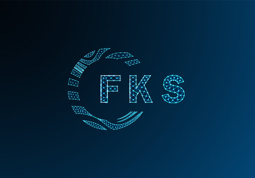 FKT low poly letter logo vector design. FKT lower poly logo design. FKT unique low poly logo design.