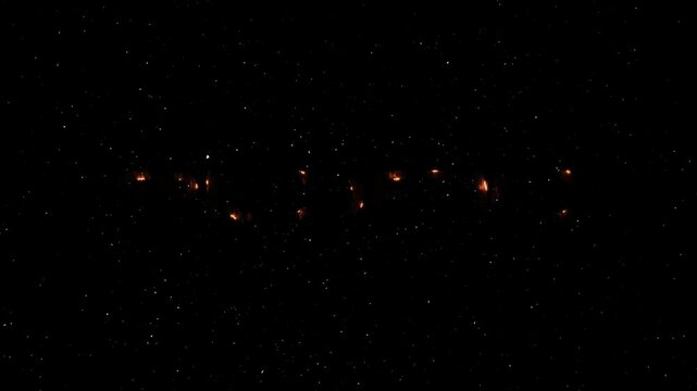 Episode Two Text Neon Reveal Animation With Fire Effect - Glowing Word