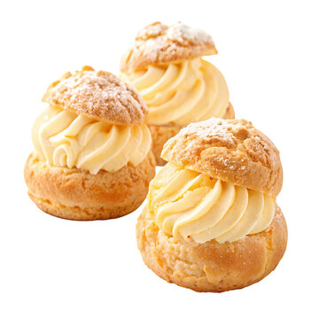 Delicious Cream Puff Pastry Dessert with Whipped Cream