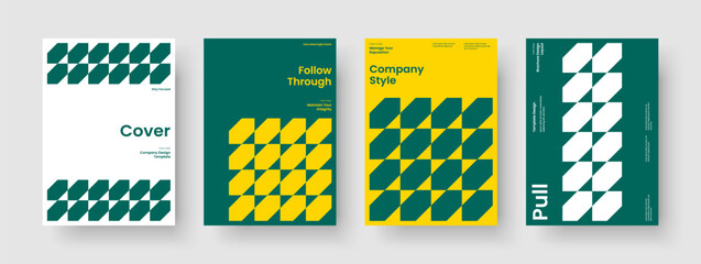 Fototapeta premium Creative Book Cover Layout. Geometric Poster Design. Isolated Flyer Template. Banner. Business Presentation. Background. Report. Brochure. Magazine. Journal. Brand Identity. Newsletter. Portfolio