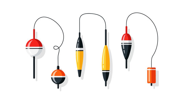 Fishing Floats on White.