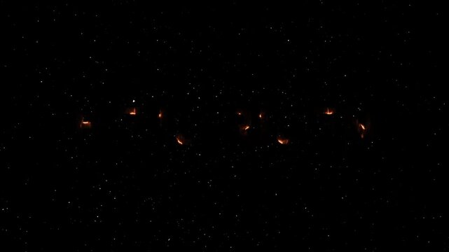 He Said Yes Text Neon Reveal Animation With Fire Effect - Glowing Word