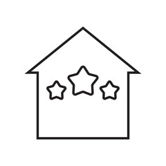Fototapeta premium black and white icon. icons with stars. put a star for a service or place. rating. advertisement. star. vector. black and white. icon.